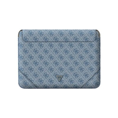 Husa Premium Guess Sleeve Uptown Triangle Logo, Compatibila Cu Laptop / Macbook 16 inch, Albastru